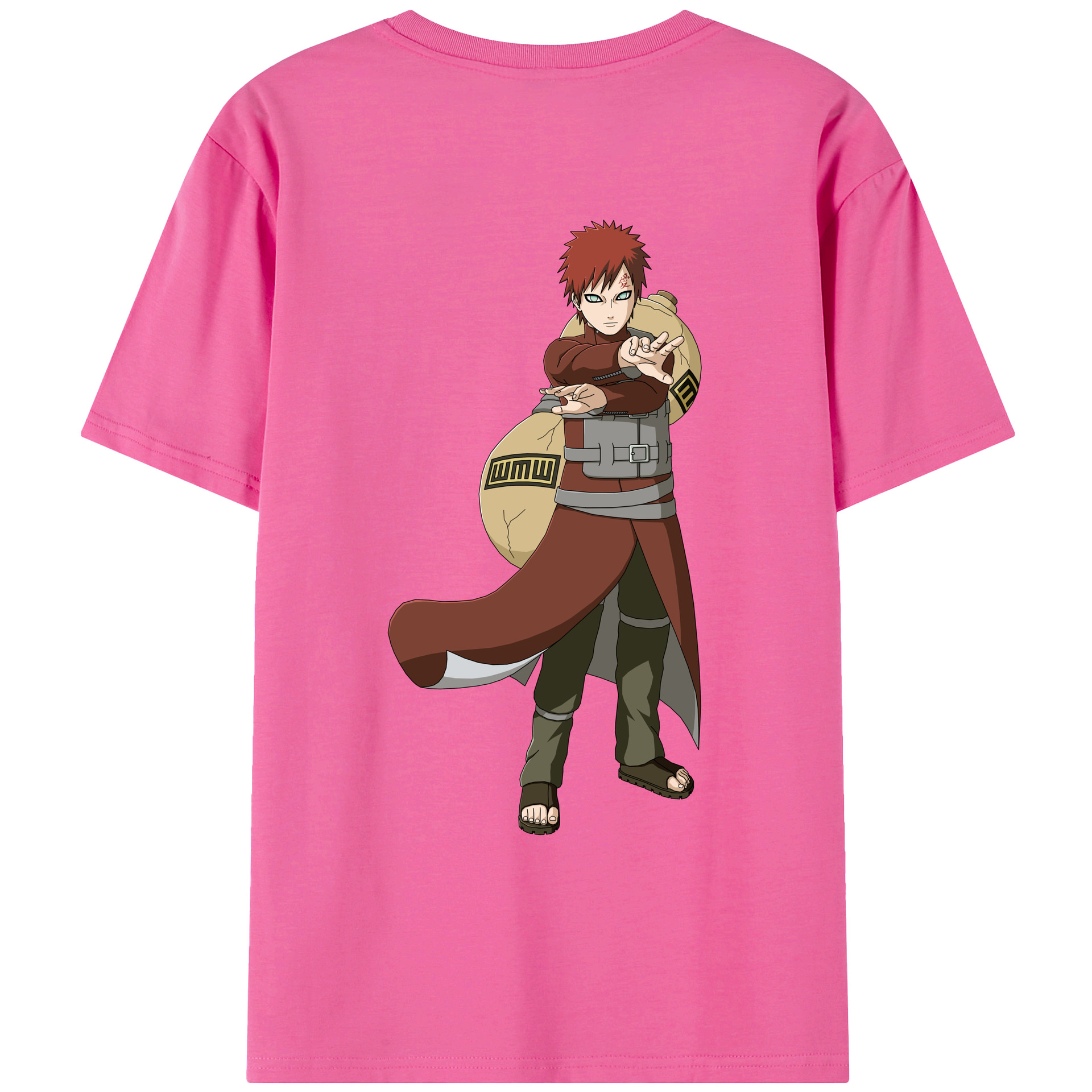 （画像用） NARUTO -ナルト- ガアラ Gaara レディース半袖Tシャツ(バックプリント)